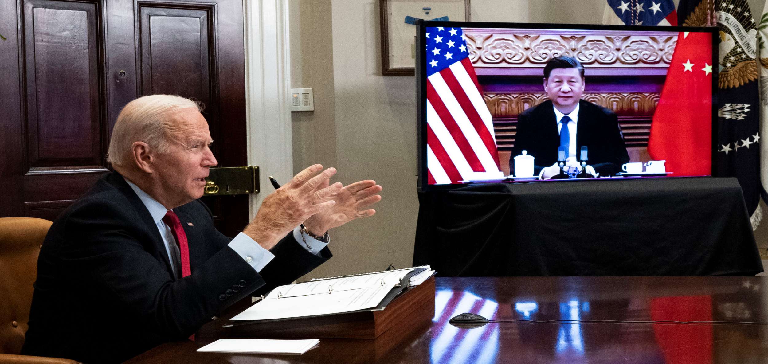 نشست مجازی روسای جمهور آمریکا و چین